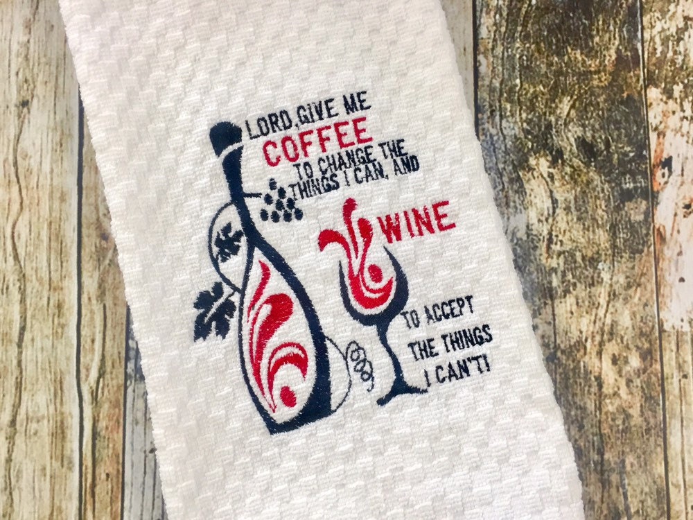 Will Cook For Wine Custom Kitchen Towels
