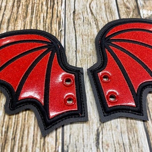 Dragon Shoe Wings Choose Your Vinyl Color Red/Black Sparkle