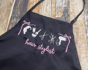 Hair Stylist Personalized Apron - Available in more colors of Aprons - OSFM