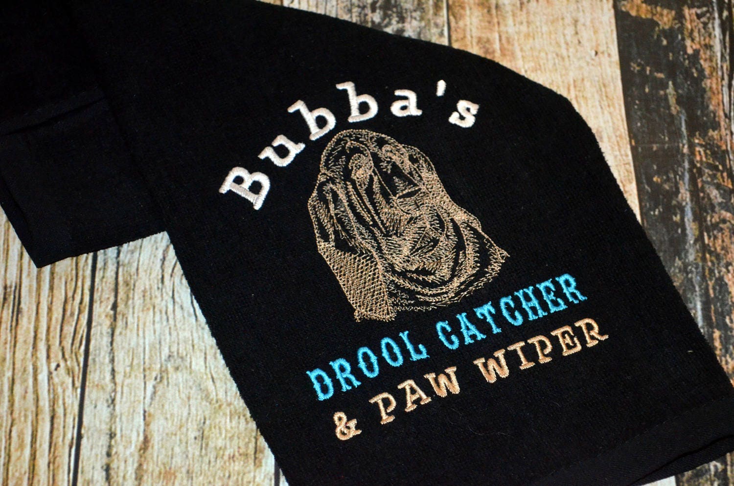 Personalized Dog Towel with Hook Drool Catcher and Paw Wiper Etsy