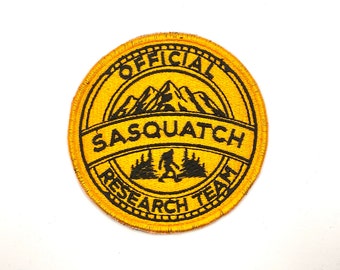 Official Sasquatch Research Team - Embroidered Iron On or Sew On Patch - Funny - Bigfoot