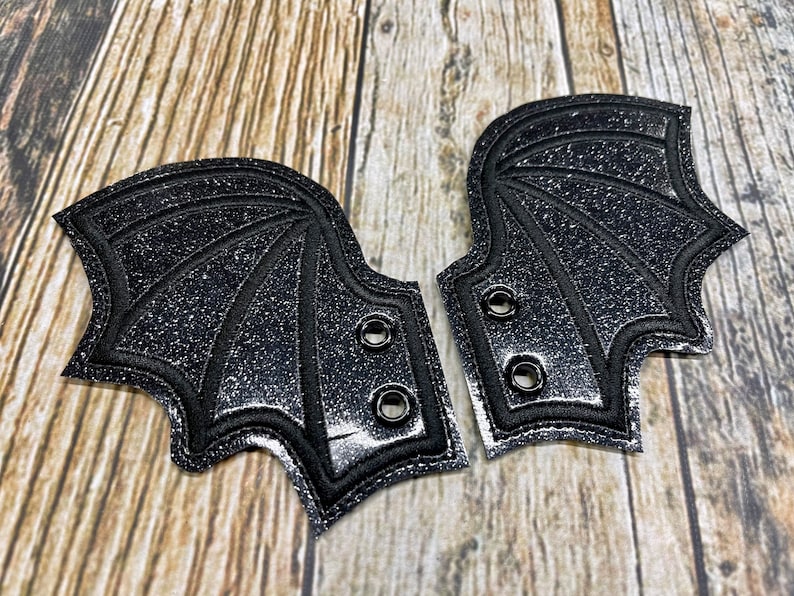 Dragon Shoe Wings Choose Your Vinyl Color Black Sparkle