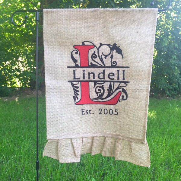 Embroidered Garden Flags Etsy