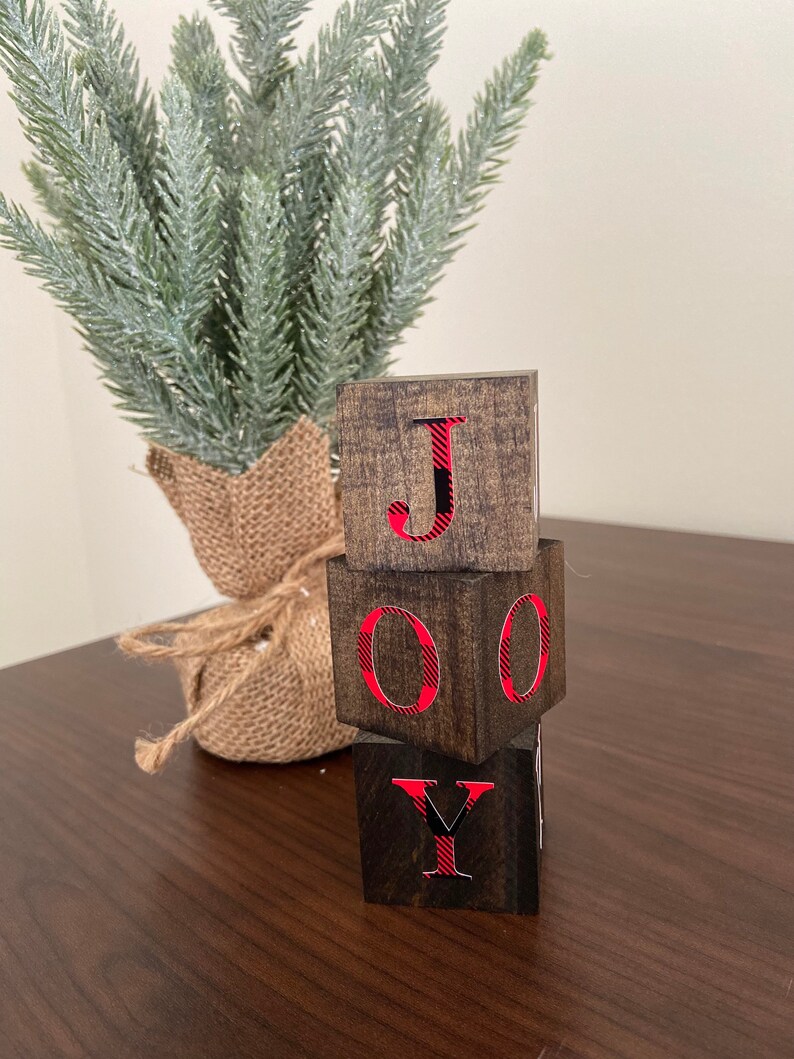 Stacked Wood Decor/1.5 Wooden Block Set/Farmhouse style/home Etsy