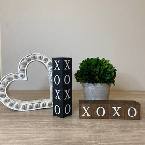 LOVE/XOXO Wood Blocks - 1.5” Wooden Block Set - Home décor - Valentine - Couple gift