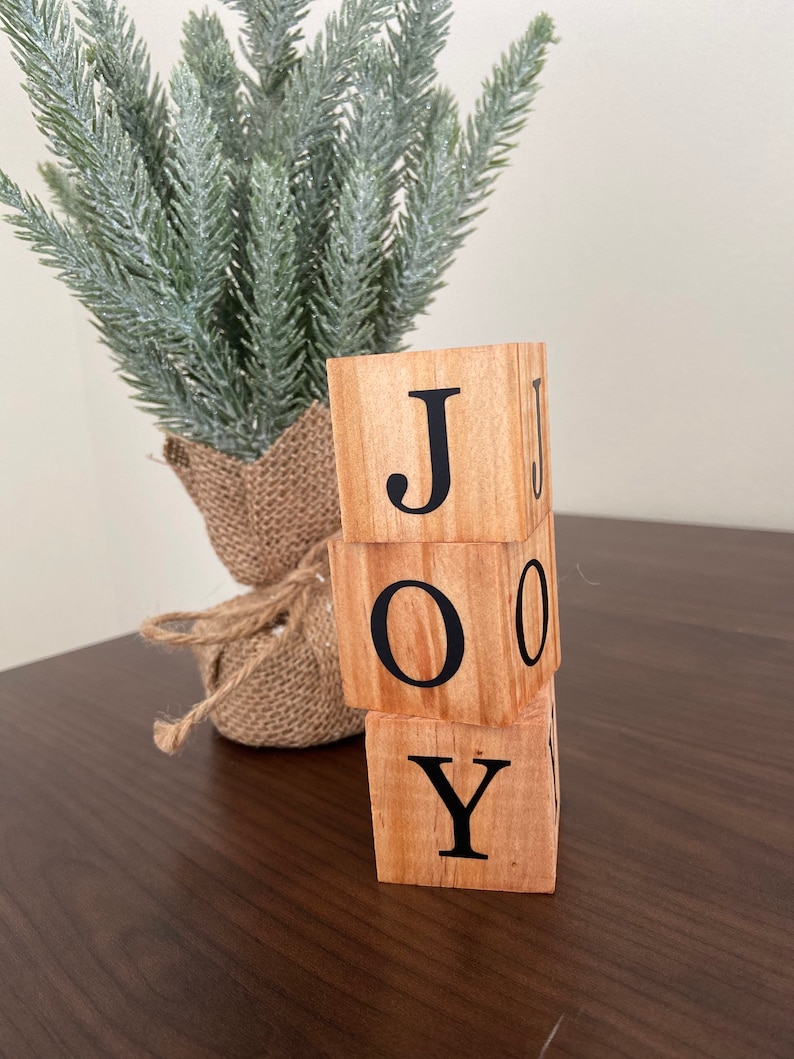 Stacked Wood Decor/1.5 Wooden Block Set/farmhouse Style/home Etsy