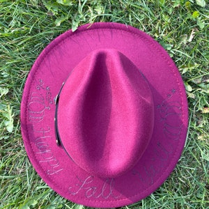 Happy Fall Burnt Felt Fedora