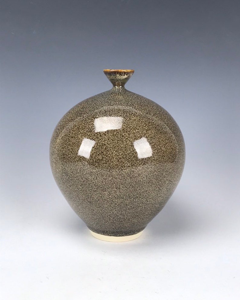 Original Korean Pottery Wheel Thrown Vase Stoneware Galaxy Etsy