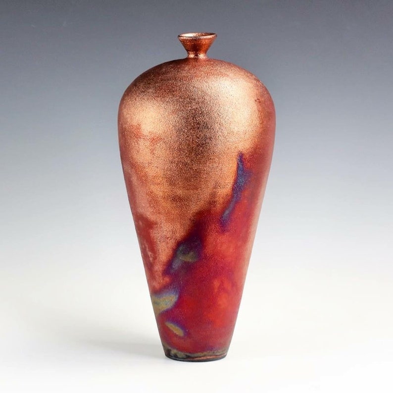 Original Korean Pottery Wheel Thrown Raku Vase Fine Art Etsy