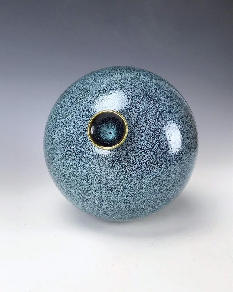 Original Korean Pottery Wheel Thrown Vase Stoneware Galaxy Etsy