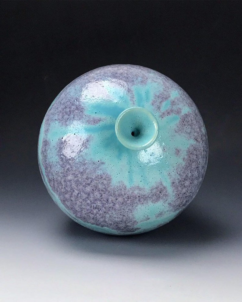 Original Korean Pottery Wheel Thrown Vase Stoneware Galaxy Etsy