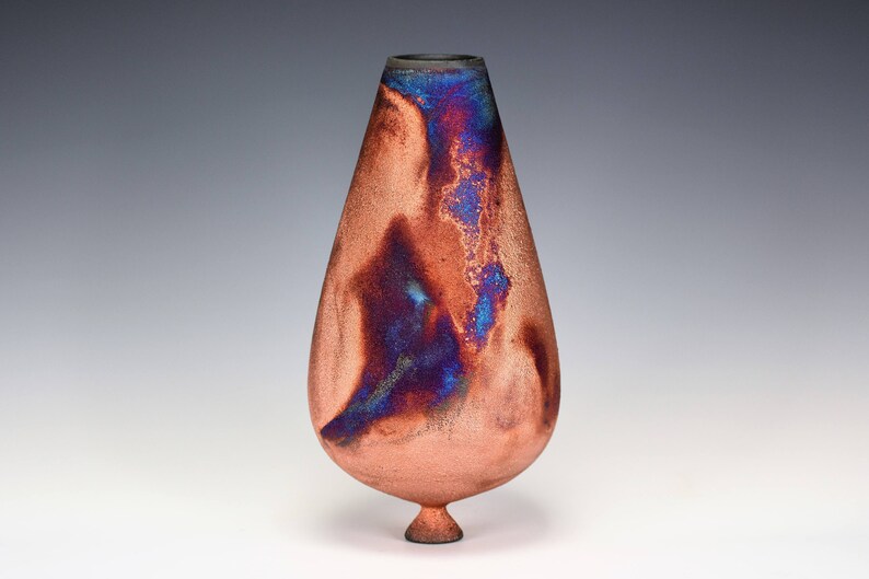 Original Korean Pottery Wheel Thrown Raku Vase Fine Art Etsy