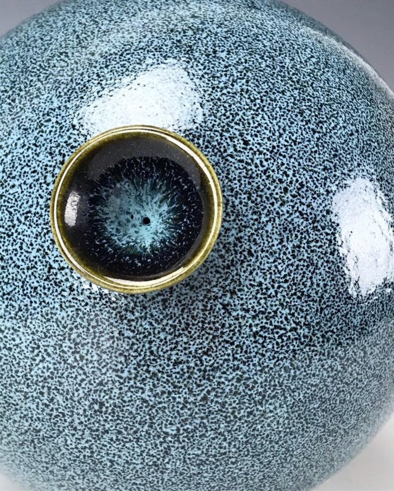 Original Korean Pottery Wheel Thrown Vase Stoneware Galaxy Etsy