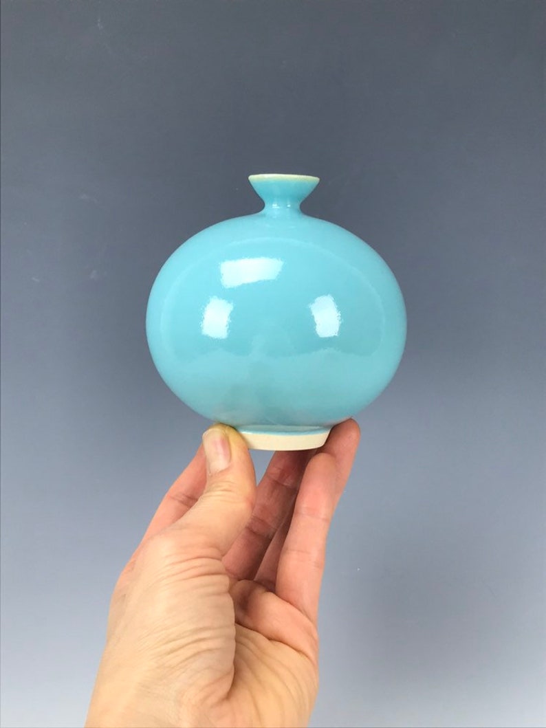 Original Korean Pottery Wheel Thrown Vase Stoneware Galaxy Clay Fine