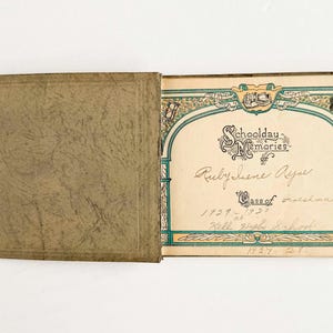 Vintage Poesiealbum von 1927 - Handgeschriebene Notizen an Irene
