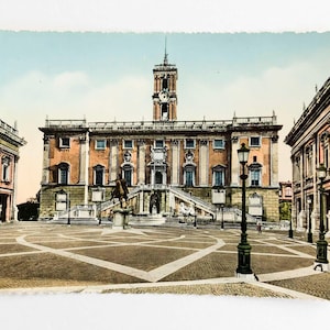 LIVRAISON GRATUITE : véritable carte postale de Rome vintage - Carte postale de Rome en rendu colorisé d'avant la Seconde Guerre mondiale