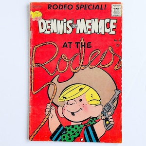 Vintage &quot;Dennis the Menace at the Rodeo&quot;  1962 No. 61, Fawcett Publications Silver Age Comic Book