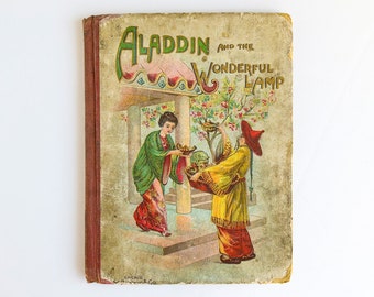 Antique "Aladdin and the Wonderful Lamp" - Hardback Donohue Chicago Edition