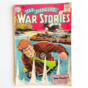 ヴィンテージ「Star Spangled War Stories」第 61 号、1957 年 9 月 - DC シルバー エイジ コミック ブック