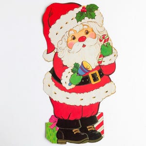 Vintage Paper Cutout Santa Claus - Old Fashioned Christmas Decor