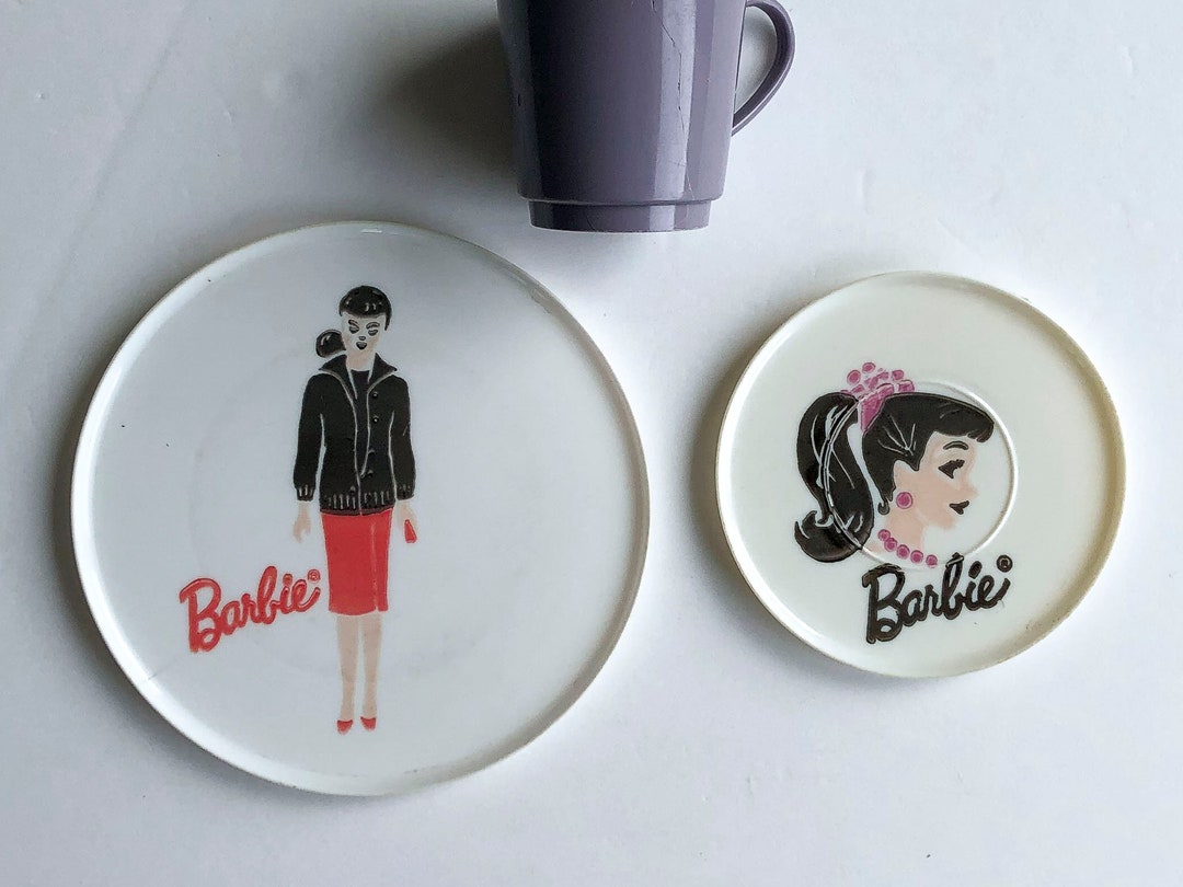 Vintage Barbie Plate Cup and Saucer Midcentury Collectible Etsy