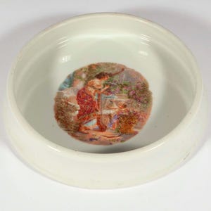 Vintage Rimmed Dish with Nymphs - Victoria Hallmark - Made in Czechoslovakia