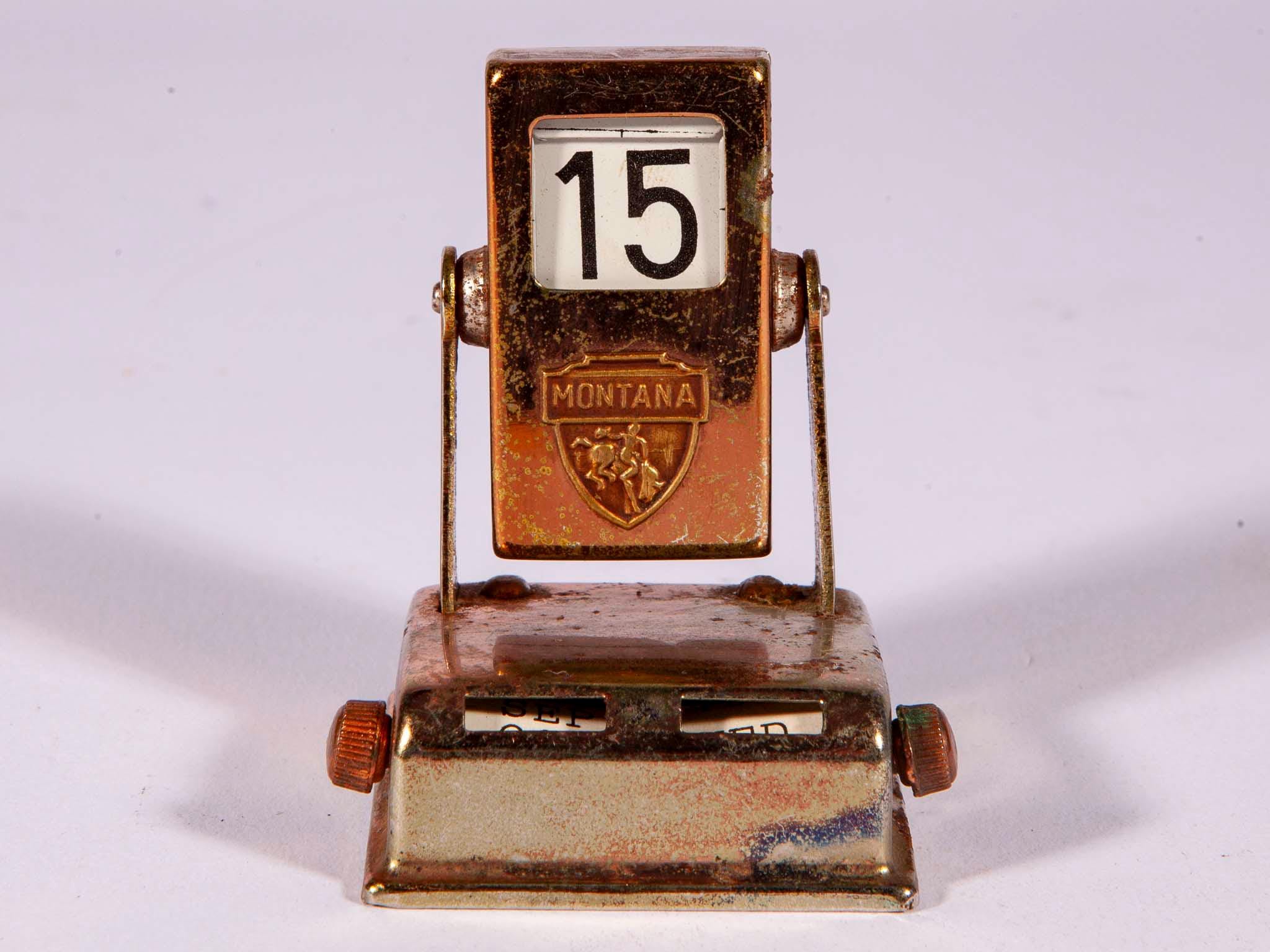 1934年 ビンテージ メタルデスクカレンダー ゴールド 30sアメリカUSA Vintage Metal Perpetual Flip Calendar - Etsy