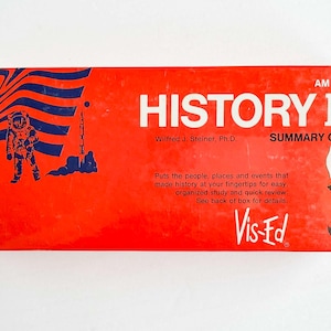 Vintage Flash Cards in Sealed Original Box - Unopened Box of American History Cards - Homeschool Learning Tool