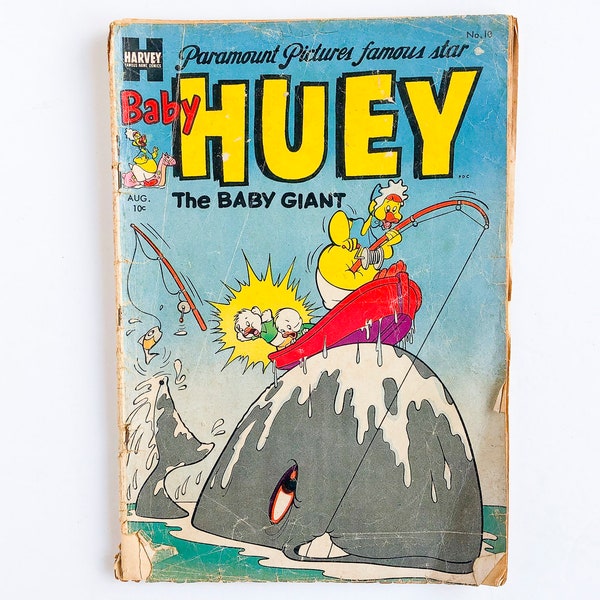 Vintage RARE "Baby Huey, The Baby Giant" Harvey Comics #10, August, 1954 - Golden Age Comic Book
