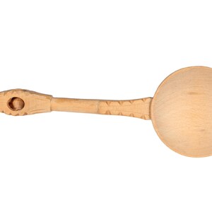 Vintage Handcrafted Small Wood Spoon with Amazing Intricate Handle - Farmhouse Decor - Rustic Kitchen Decor