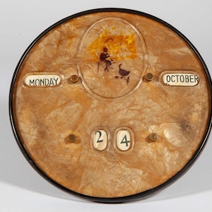 Unusual Perpetual Easel Desk Calendar - Bakelite/Celluloid Retro Office Accessory