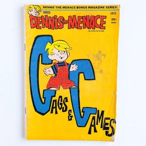 Vintage &quot;Dennis the Menace Gags & Games&quot; 1972 Fawcett Comic Book