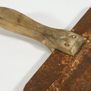 Patina Rusting Tool Vintage Plaster Tool With Wood Handle - Large Rust Patina Metal Plate ...