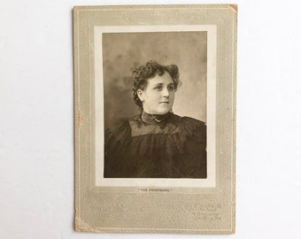 FREE SHIPPING: Antique Vintage Cabinet Photo - Young Woman from Frostburg, Maryland