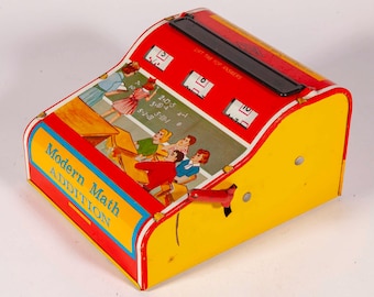 Vintage Working Metal Math Addition Learning Machine - Wolverine Made in USA Retro Homeschool Device