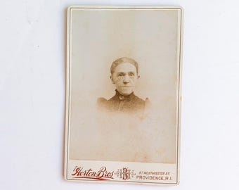 Antique Cabinet Photo: Older Woman from Providence, Rhode Island