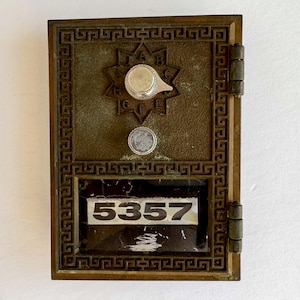 Vintage Post Office Box Door