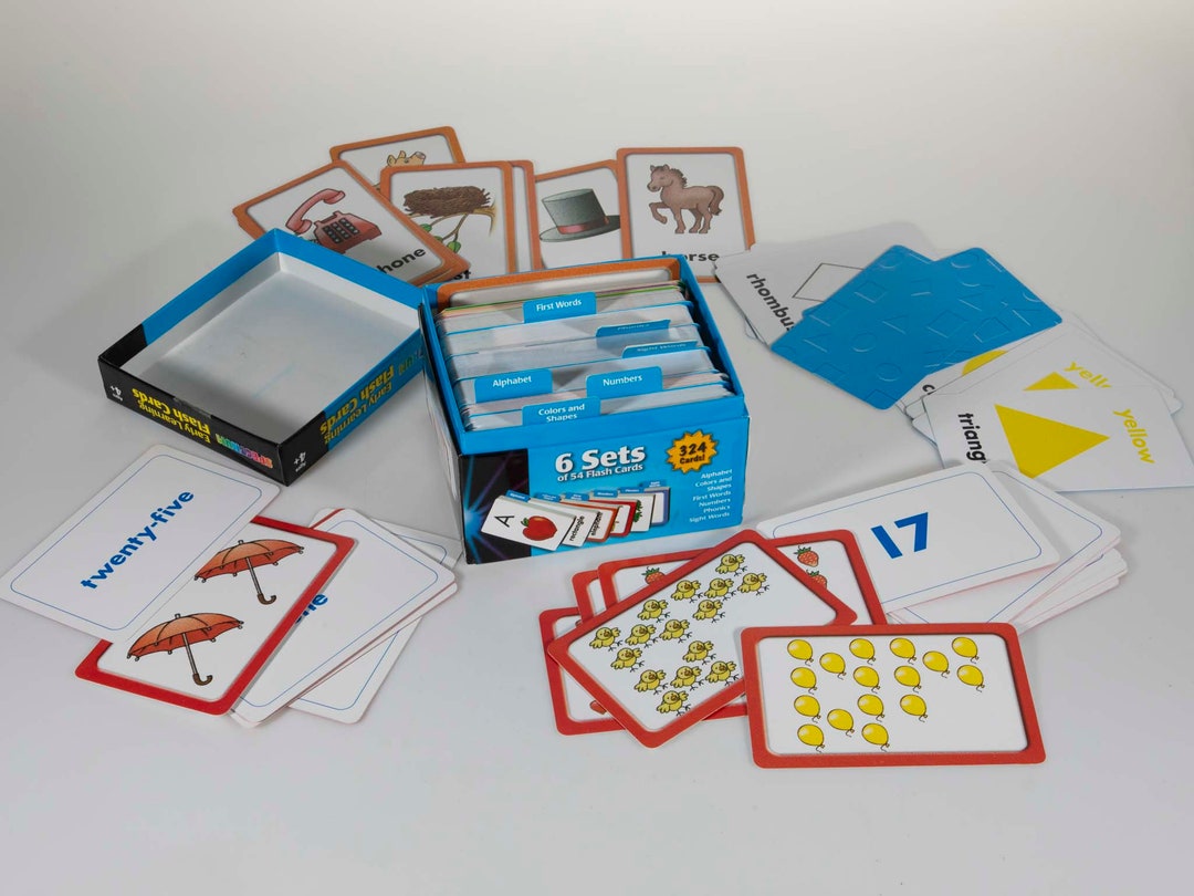Young Children Flash Cards Set of 6 Early Learning Cards in Original ...