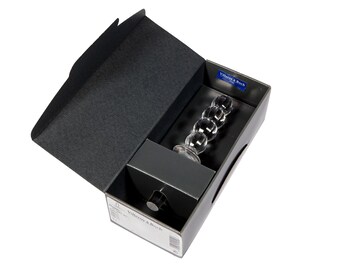 Tapón de botella de vino de cristal Villeroy & Boch vintage en su caja original - Diseño de perlas