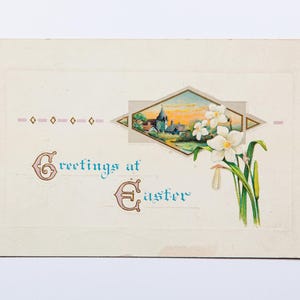 SPEDIZIONE GRATUITA: Autentica cartolina di Pasqua antica del 1920 - Cartolina per mamma e papà da Olive e Jesse