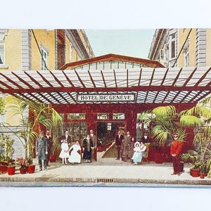 FRETE GRÁTIS: Cartão postal antigo de hotel vintage - Hotel Geneve - Cidade do México, México