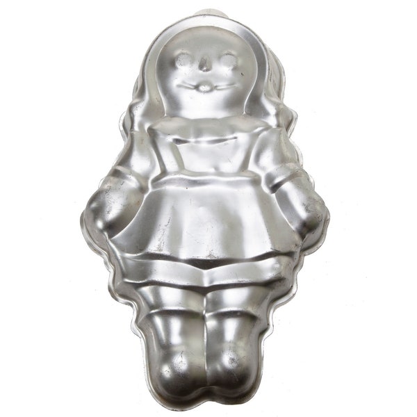 Vintage Extra Large Doll Cake Pan - 1971 Wilton Aluminum Decorative Mold - Retro Kitchen Decor