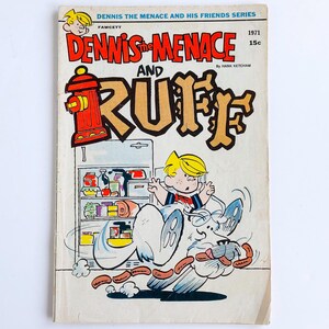 Vintage &quot;Dennis the Menace and Ruff&quot; Comic Book - Fawcett, #11, 1971 Bronze Age Comic