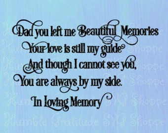 Dad Memorial Svg Etsy