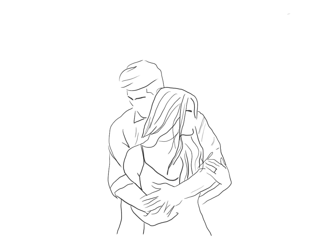 Custom Faceless Line Drawing [digital File] - Etsy