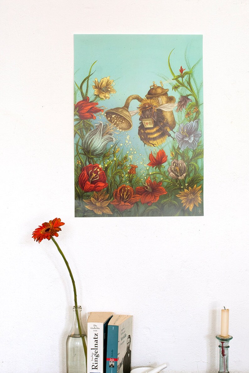Pollomat 2000 Poster Steampunk Bee A2