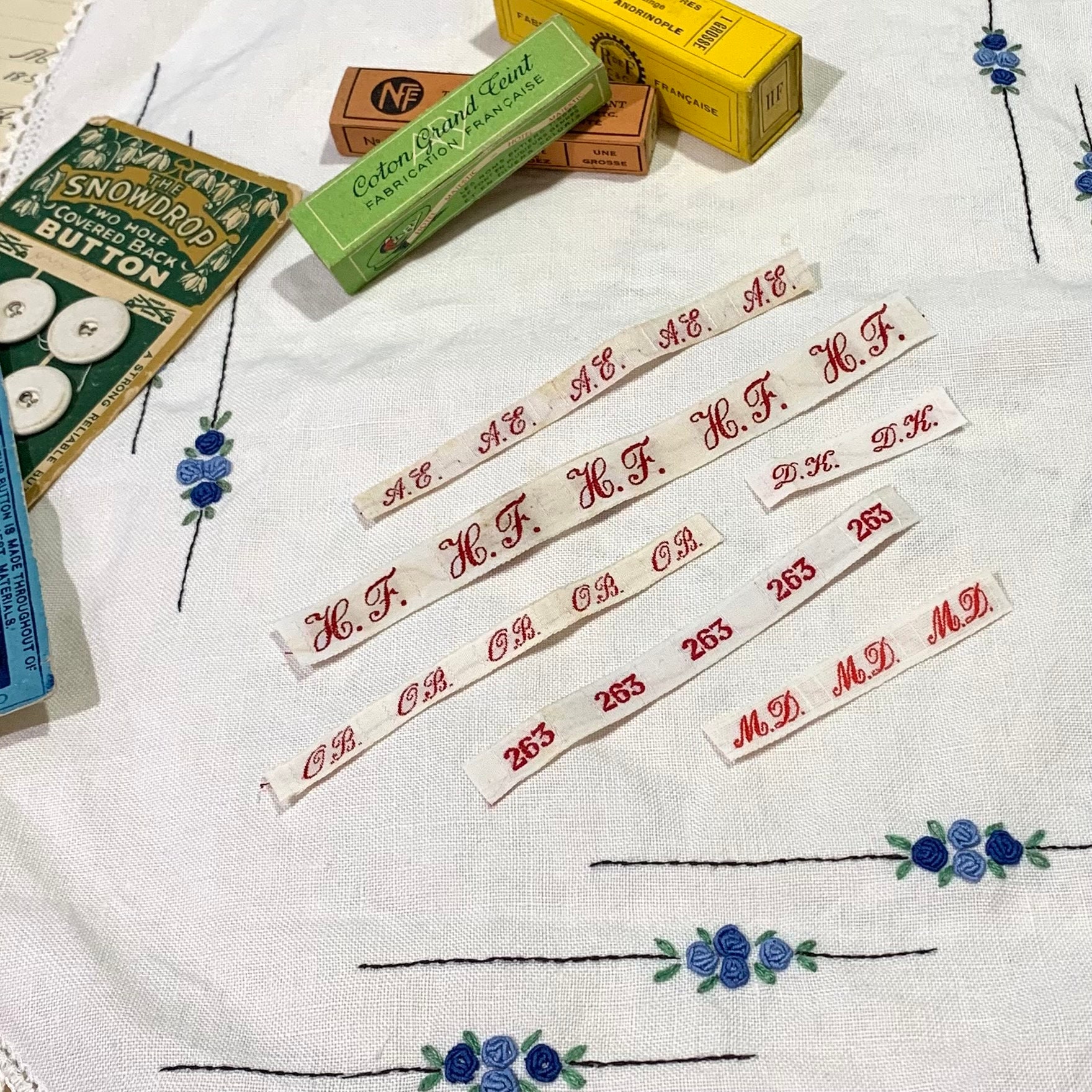 Vintage FRENCH LAUNDRY LABELS Perfect for Your Slow Stitch Etsy