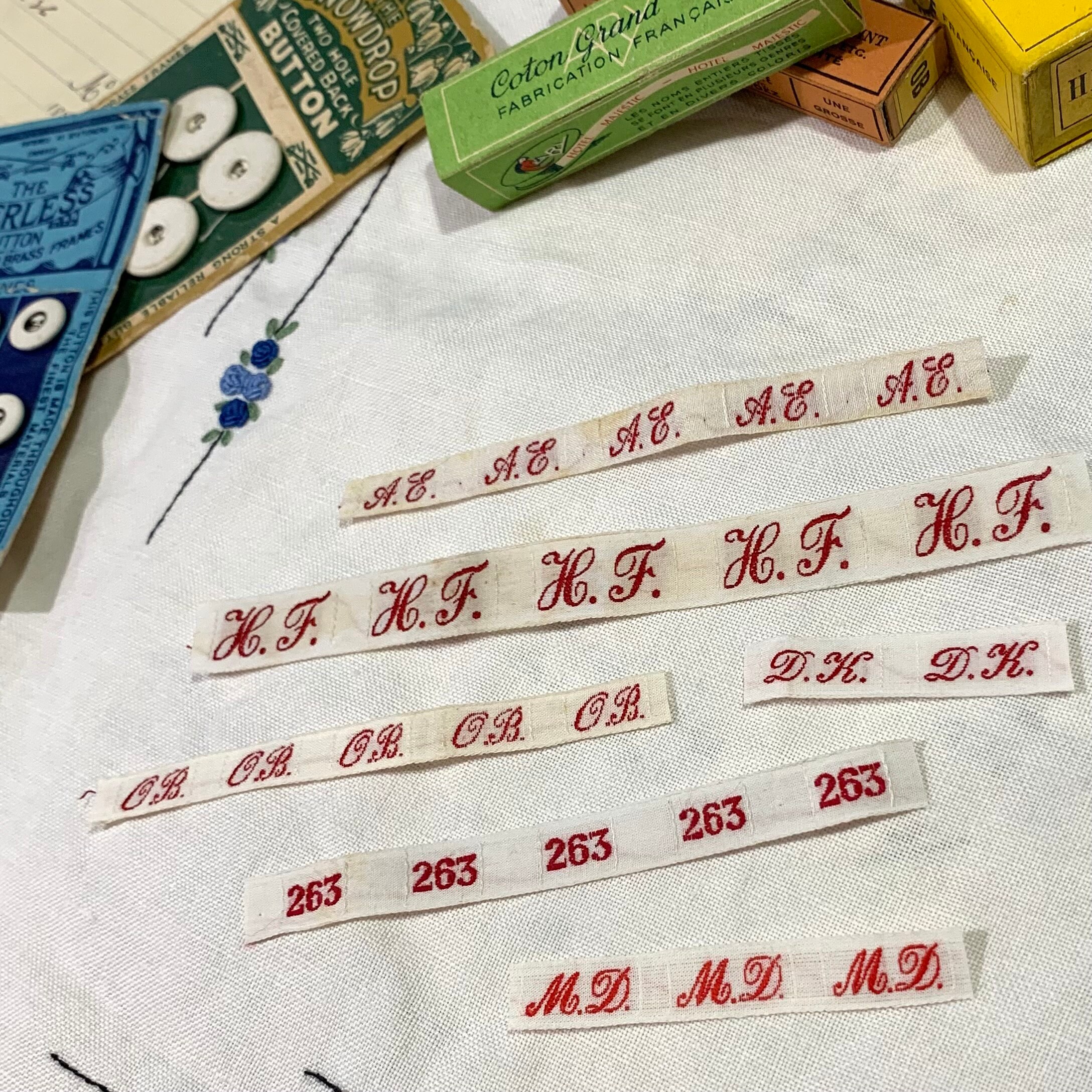 Vintage FRENCH LAUNDRY LABELS Perfect for Your Slow Stitch Etsy