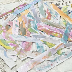 手描き和紙テープ - きれいなメタリックカラー 40 枚パック - ミックスメディア - 日記やクラフトに使用