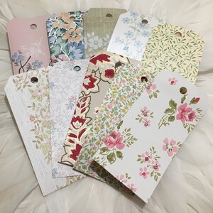 Étiquettes de papier peint vintage (pk 1#) - 10 x pack - belles textures et motifs, parfaits pour les journaux indésirables, les journaux et les étiquettes cadeaux, etc.